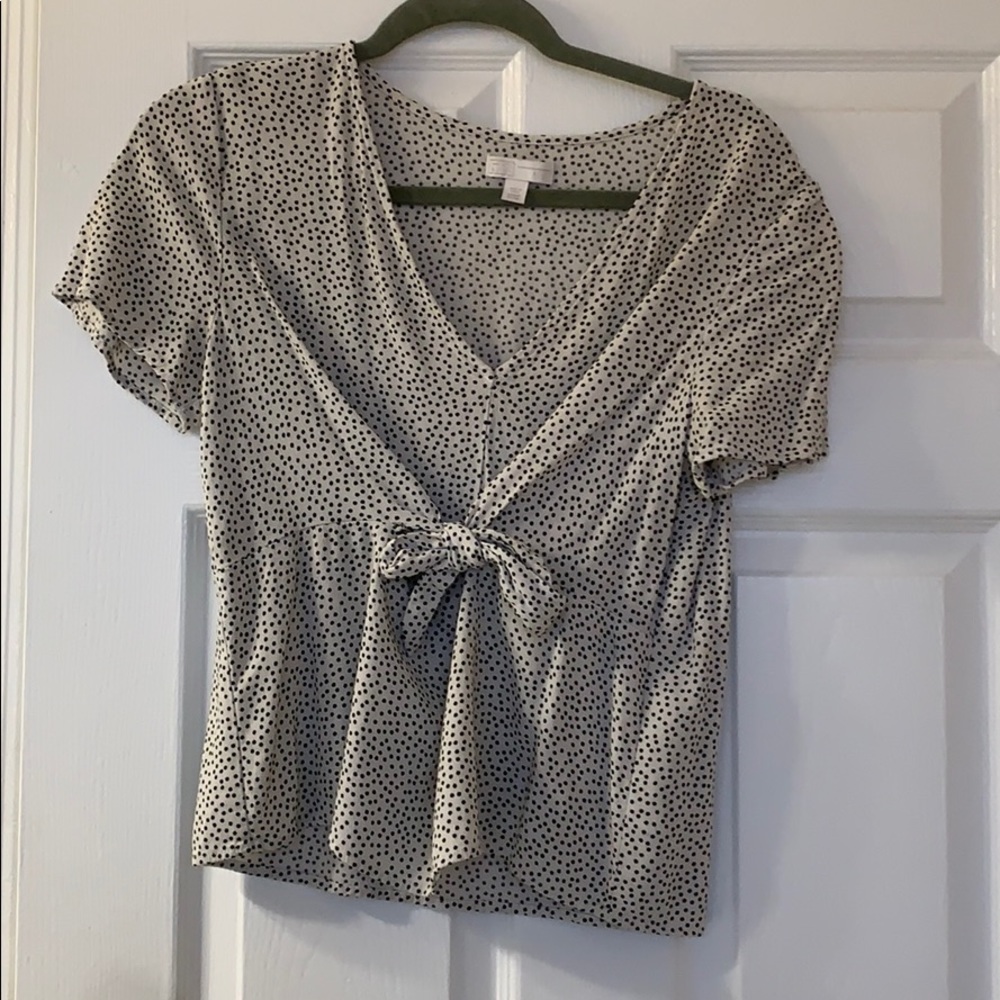 14th & Union tie-front blouse